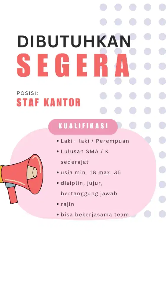 STAFF ADMINISTRASI KANTOR