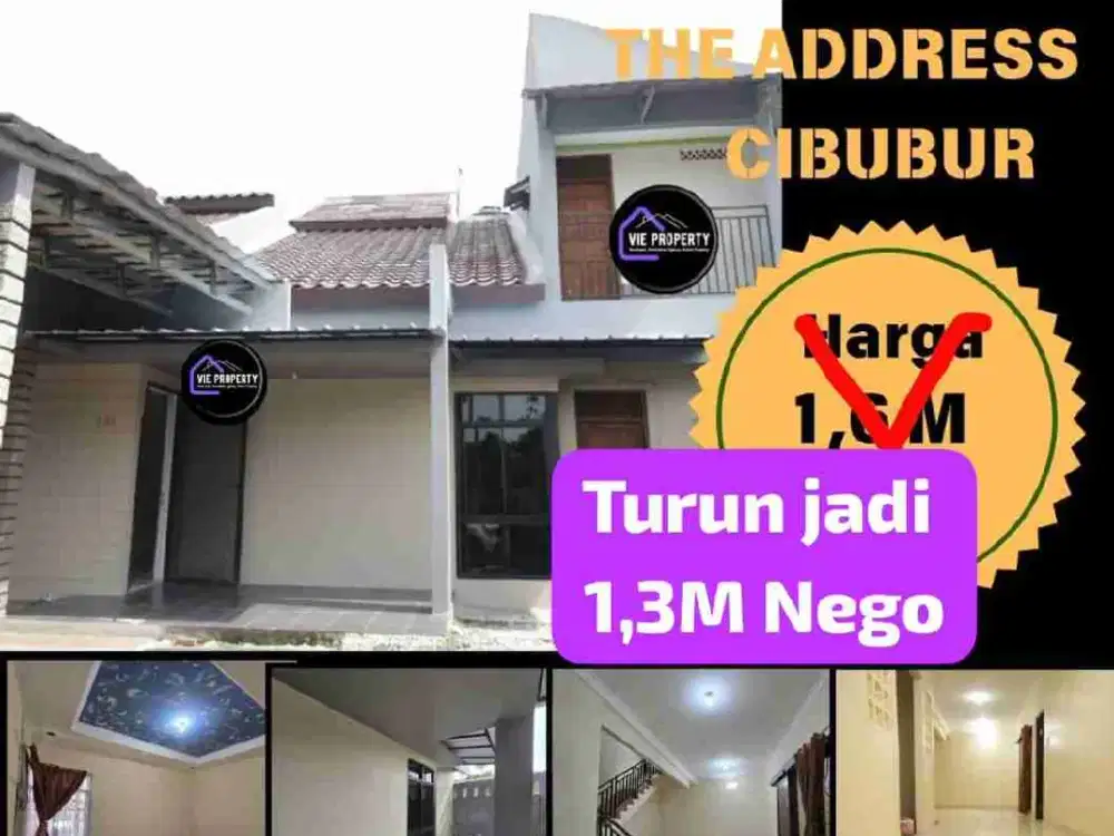 Turun Harga Jual Cepat Rumah Cantik Siap Huni 1,3 M Nego. The Addres Cibubur.