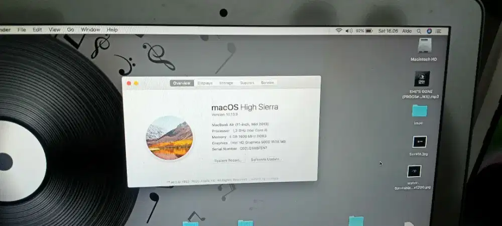 Apple Macbook Air (11 inch-Mid 2013) Jual CPT
