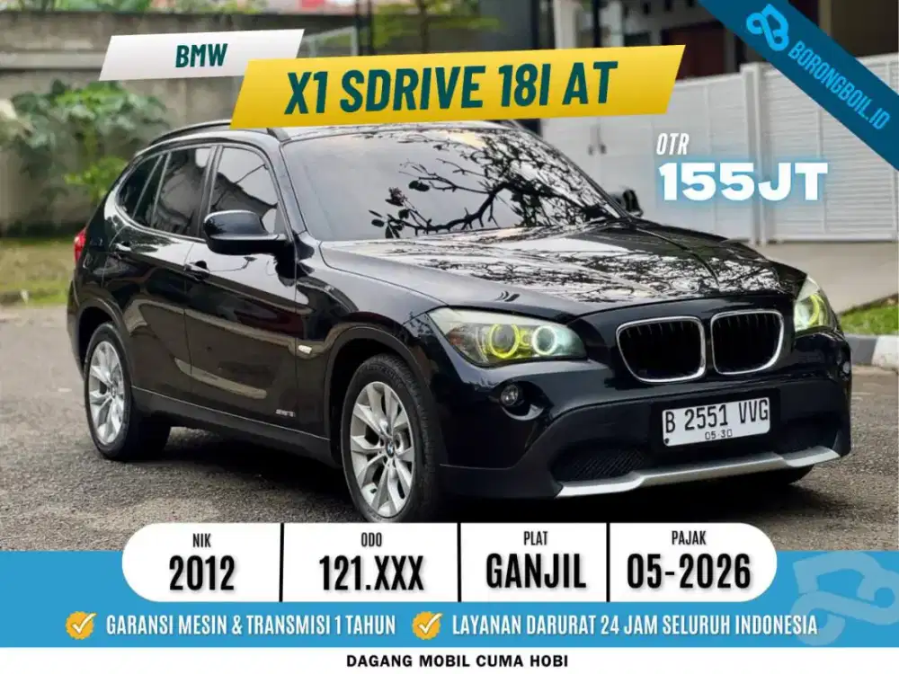 BMW X1 sDrive 18i AT 2012 Hitam Metalik  SIAP PAKAI