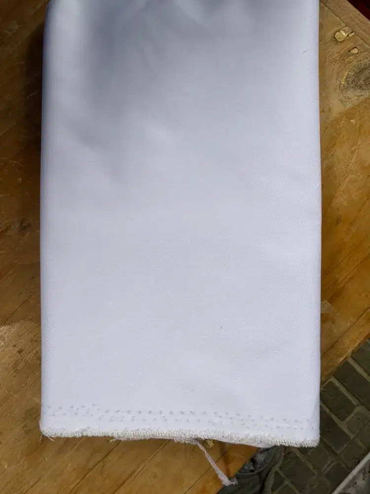 Bahan Kain Drill Tebal Halus warna Putih gelap