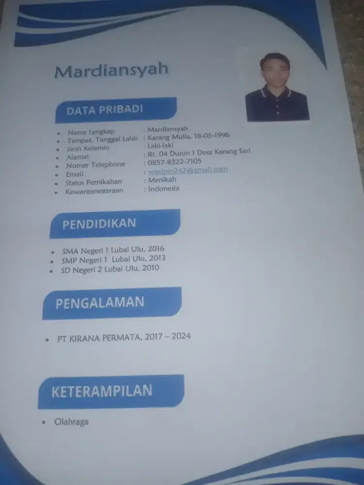 Sy lgi butuh loker tolong klo ada