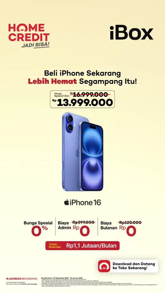 Credit Handphone Iphone 16 Promo Tanpa DP