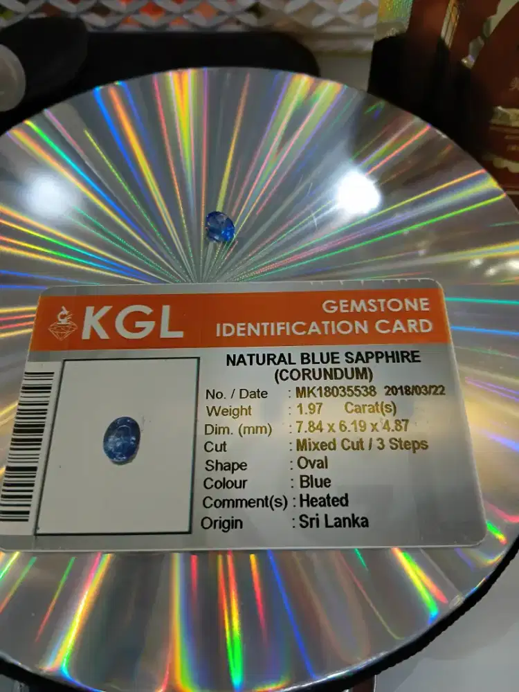 Batu permata natural blue sapphire asli,(corundum)