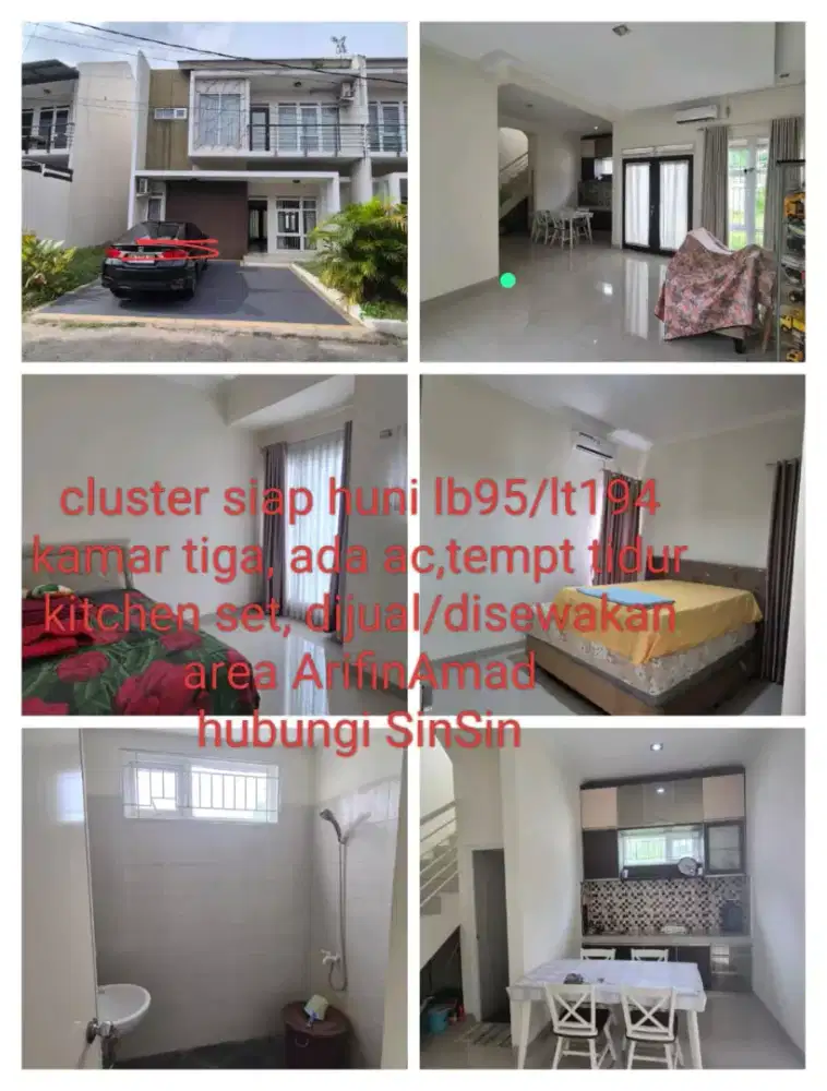 Cluster pusat kota dekat Arifin Amad airport SSk Pekanbaru