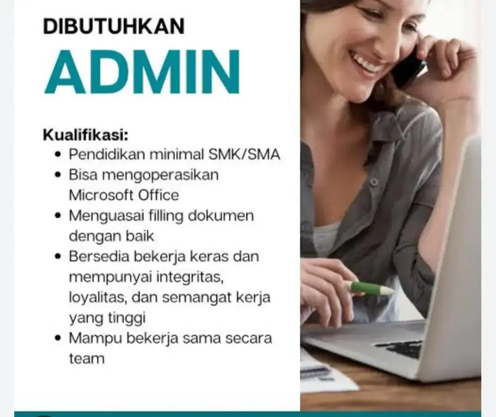 LOWONGAN ADMIN TOKO ADMINISTRASI KANTOR DATA ENTRY TAMBORA JEMBATAN 5