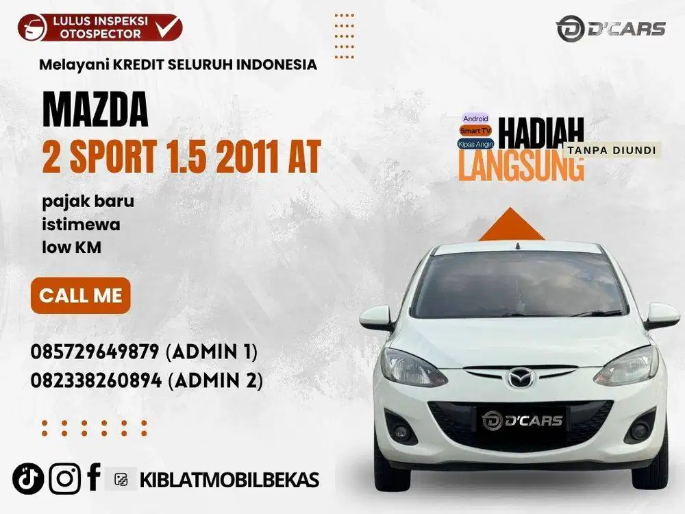 MAZDA 2 1.5 SPORT 2011 MATIC PAJAK BARU ORIGINAL