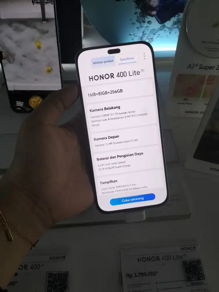 HP HONOR 400 LITE RAM 8+8/256GB FREE EARBUDS X7LITE
