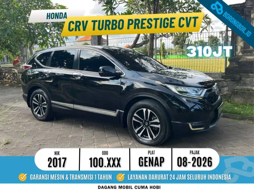 TDP 5 JUTA Honda CRV Turbo Prestige CVT Hitam 2017