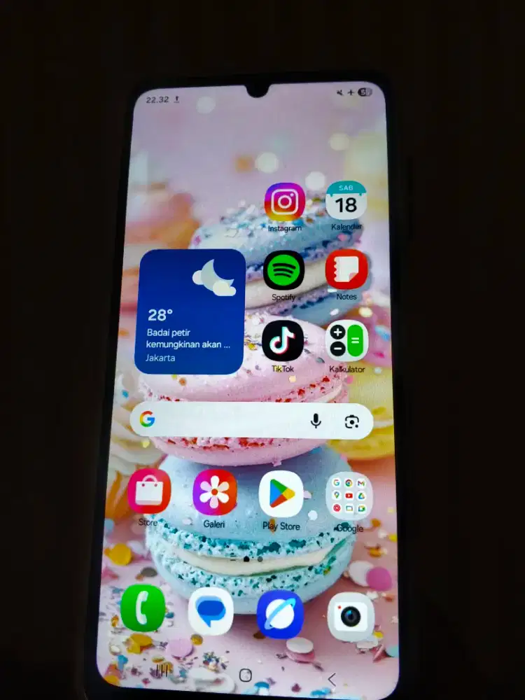 Samsung a 07 ram 4/64 gb light violet masih baru  lengkap box charger