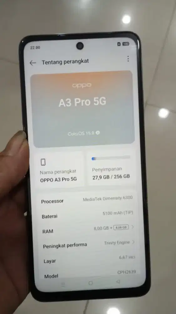 Hp Oppo A3 pro .