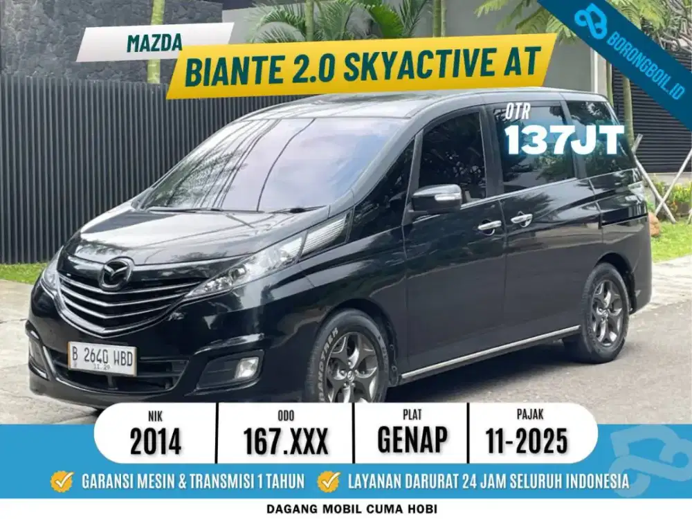 Mazda Biante 2.0 Skyactive AT 2014 Hitam