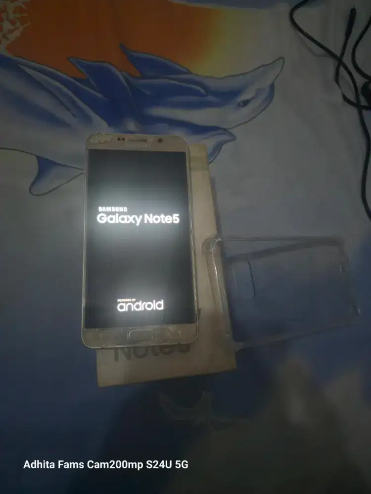 Samsung Galaxy Note 5 Warna Gold Lengkap Bekas Resmi Ram 4/32gb Lancar