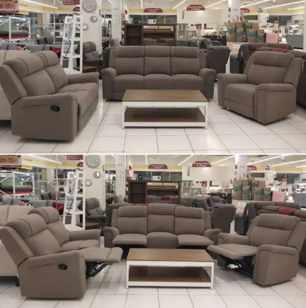 SOFA SET RECLINER MEWAH 15JT GRATIS KIRIM