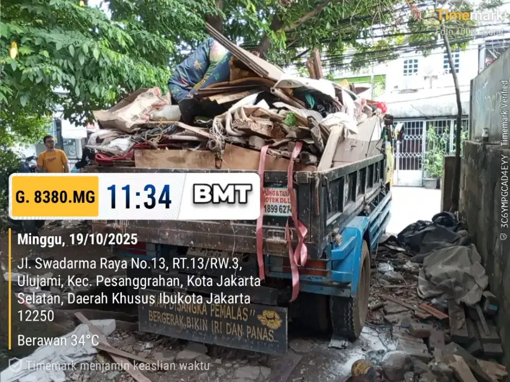Jasa buang puing dan buang sampah proyek