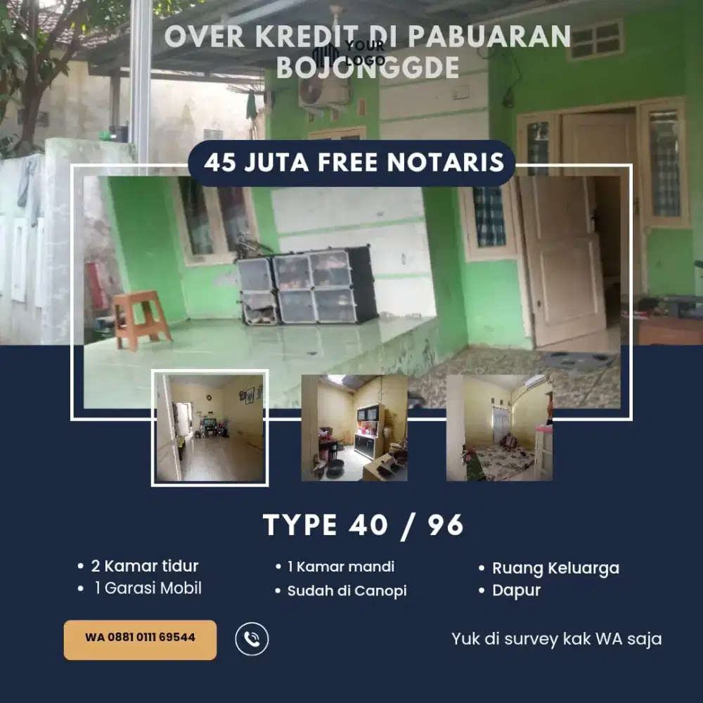 Over Rumah Hook Deket ke Stasiun Bojonggede