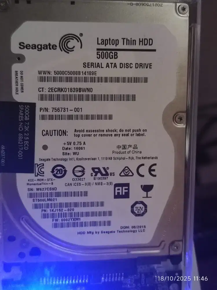 Harddisk 2.5 500GB seagete
