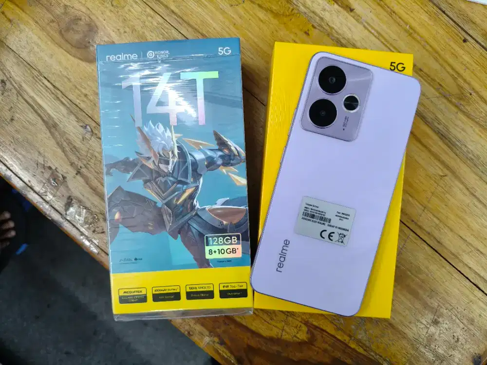 2nd realme 14t 5g 8/128 garansi panjang