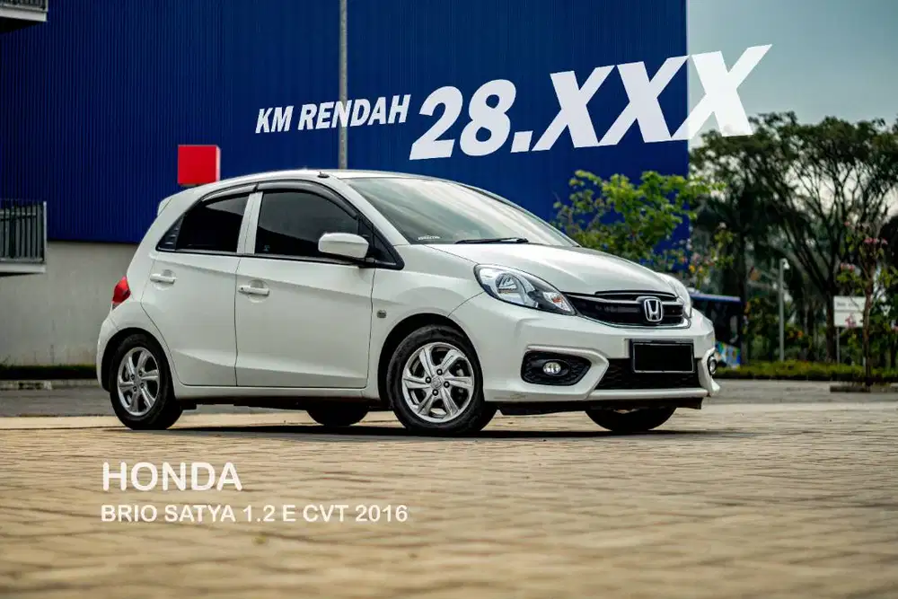 Honda Brio Satya E CVT 2016 – Km Rendah, Putih, Tangan Pertama