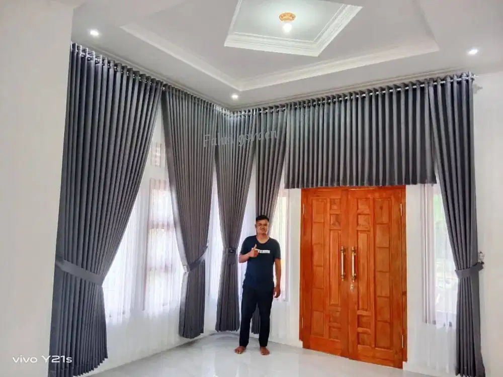 Jual Gorden Blackout Pasang Skat Klinik Hordeng Pintu Gordyn Vitrase