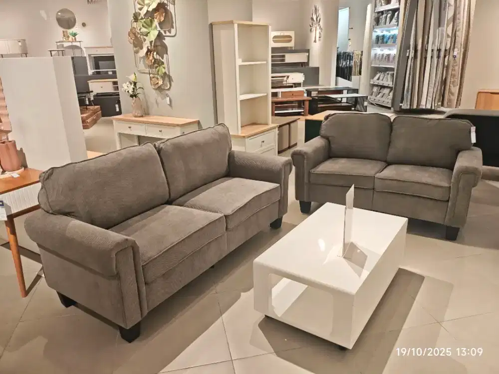 Informa Neo Langley Set Sofa Fabric 2 & 3 Seater - Abu-Abu