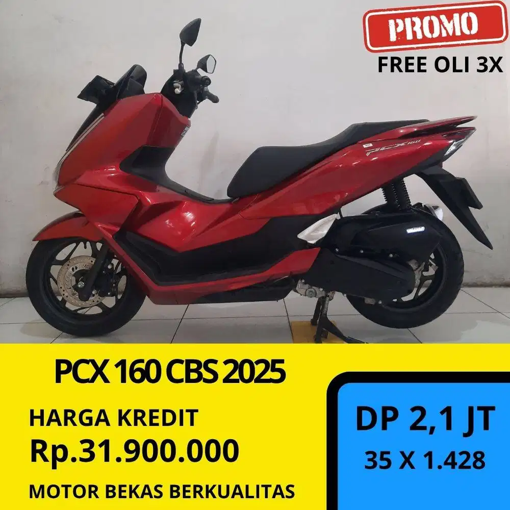Honda PCX 160 2025 Merah Garansi mesin Free oli bossku