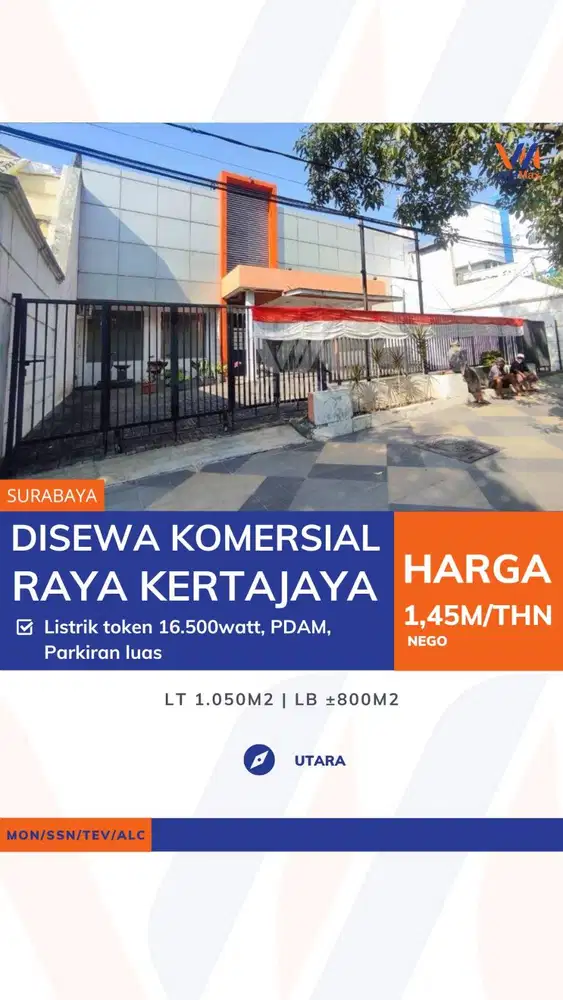 DISEWA KOMERSIAL RAYA KERTAJAYA