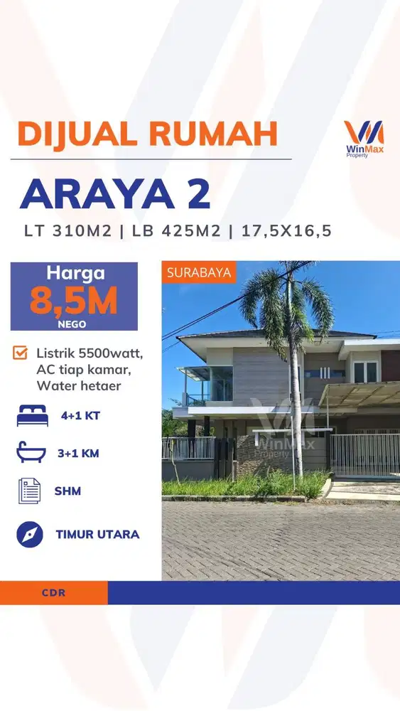 DIJUAL RUMAH Lokasi ARAYA 2