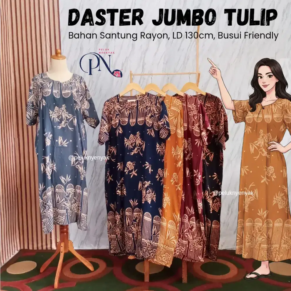 DASTER JUMBO TULIP PELUK NYENYAK
