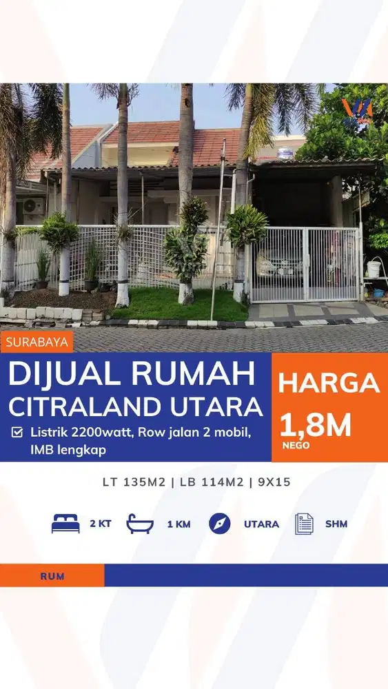DIJUAL RUMAH Lokasi CITRALAND UTARA