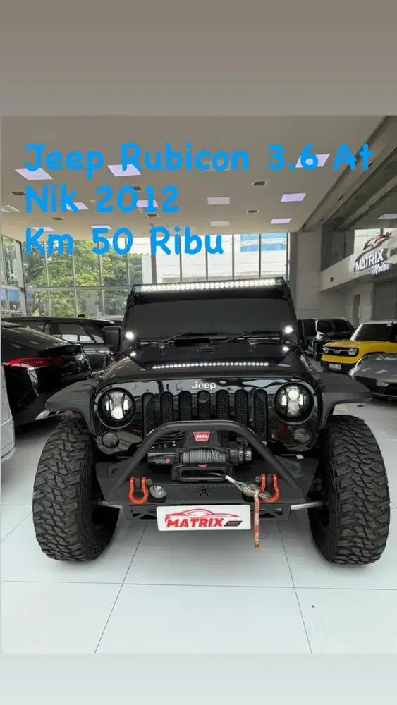 Jeep Rubicon 3.6 At Nik 2012 Black on black Siap pakai
