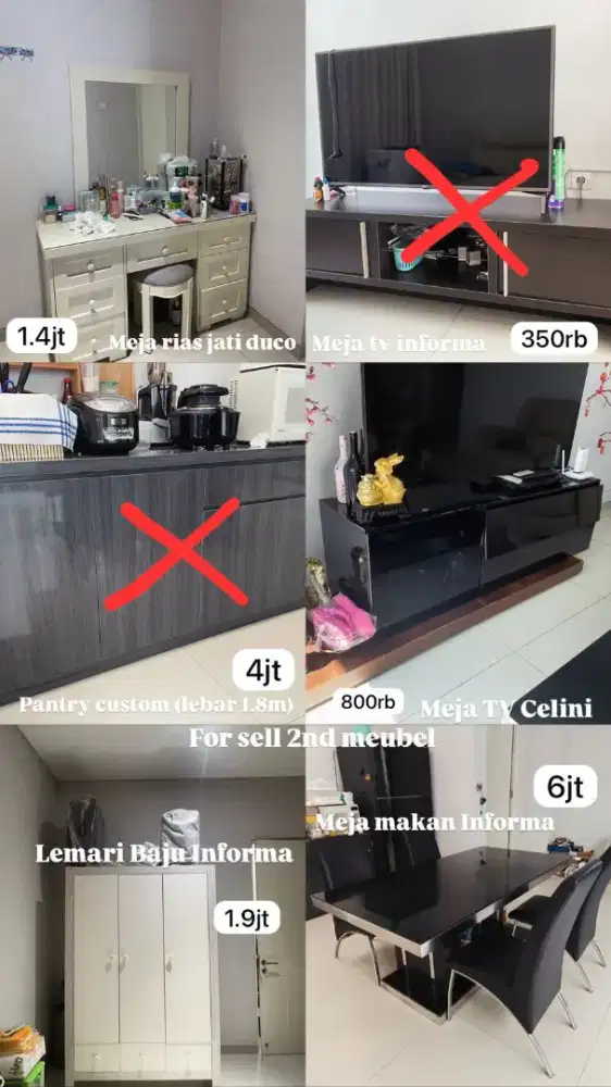 Lemari Baju Meja Rias Makan Tamu Coffee Table TV Celini Informa