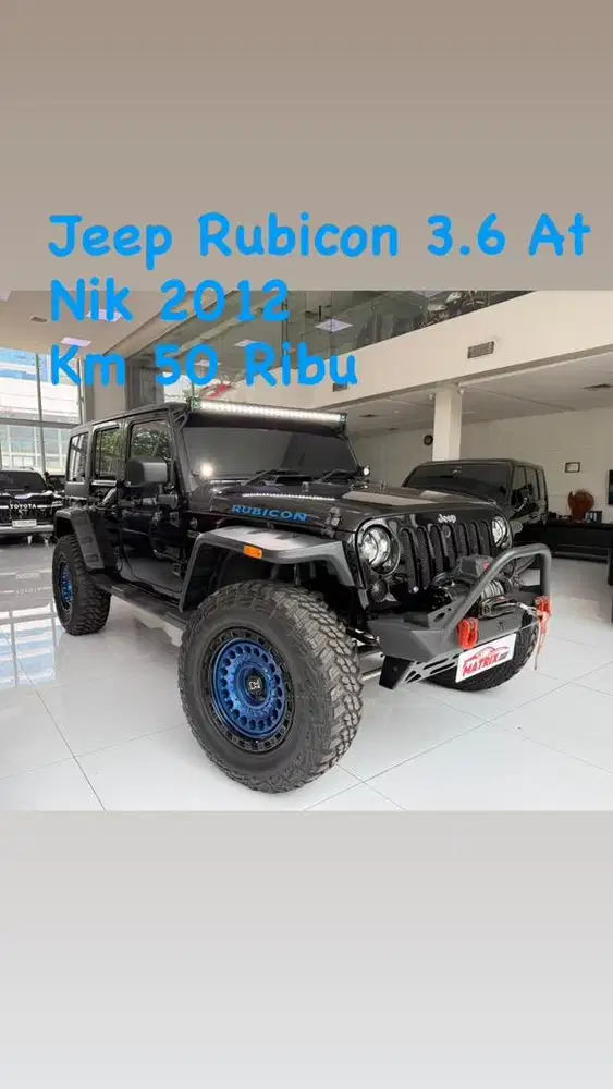 Jeep Rubicon 3.6 At Nik 2012 Black on black Siap pakai