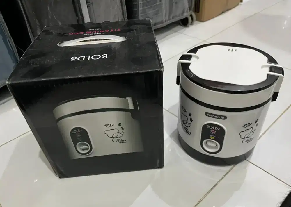 Rice Cooker Bolde Super Cook Titanium Eco 0.6 Liter Baru Belum Dipakai