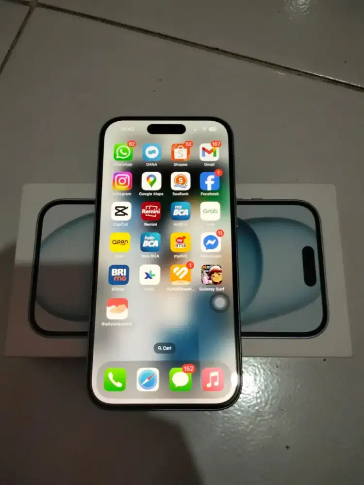 iPhone 15 128 iBox, like new, warna blue.