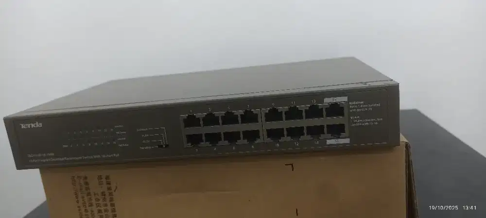 TENDA TEG1116P-16-150W, Switch 16-Port POE Gigabit Ethernet