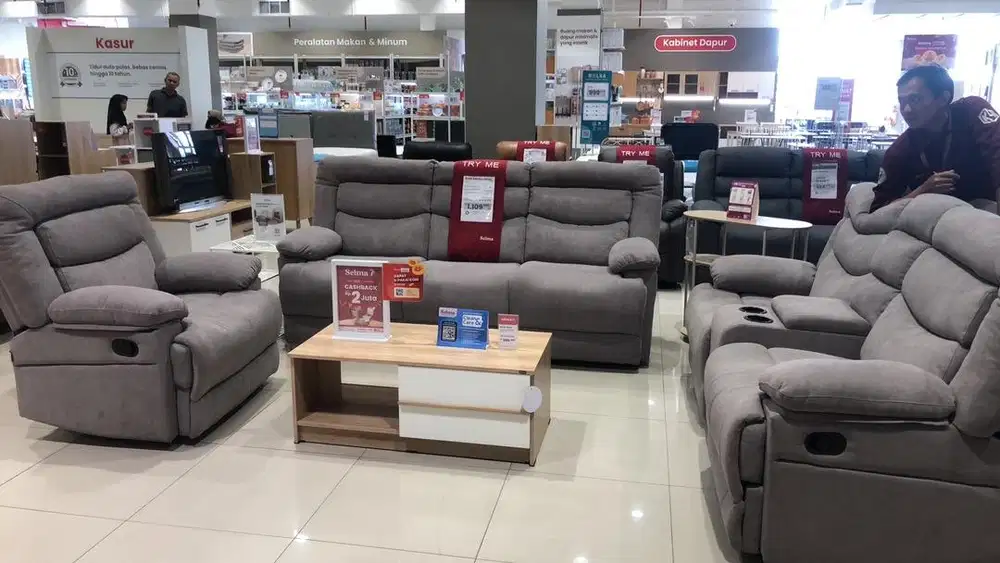Jual sofa set recline promo murah