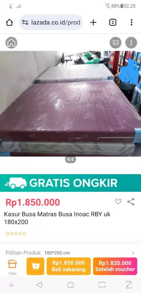 Kasur mulus UK gede ya siap pakai ya