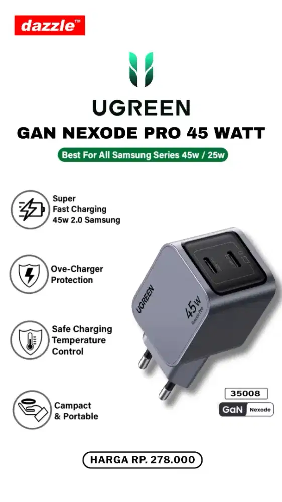 UGREEN NEXODE PRO GAN 45W CHARGER (35008)