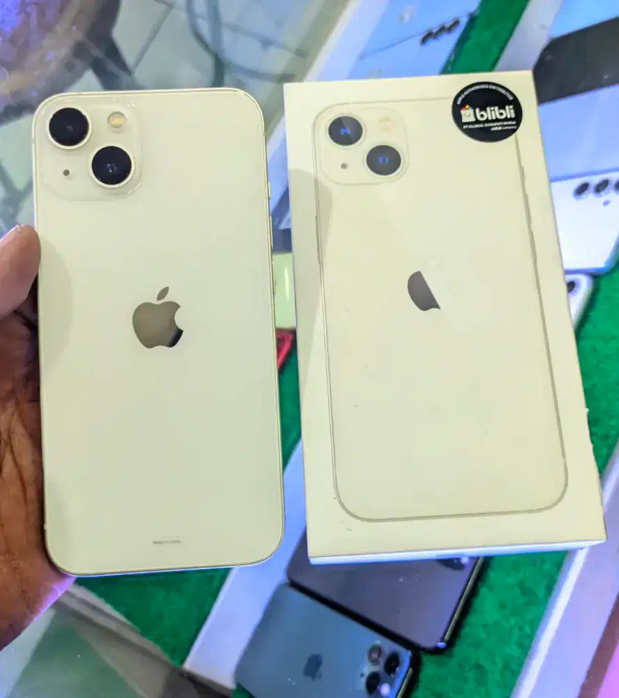 Iphone 13 128gb ibox second likenew warna putih 2minggu pakai