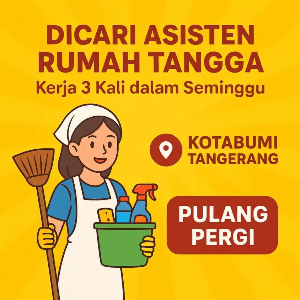 Dicari jasa bersih rumah harian