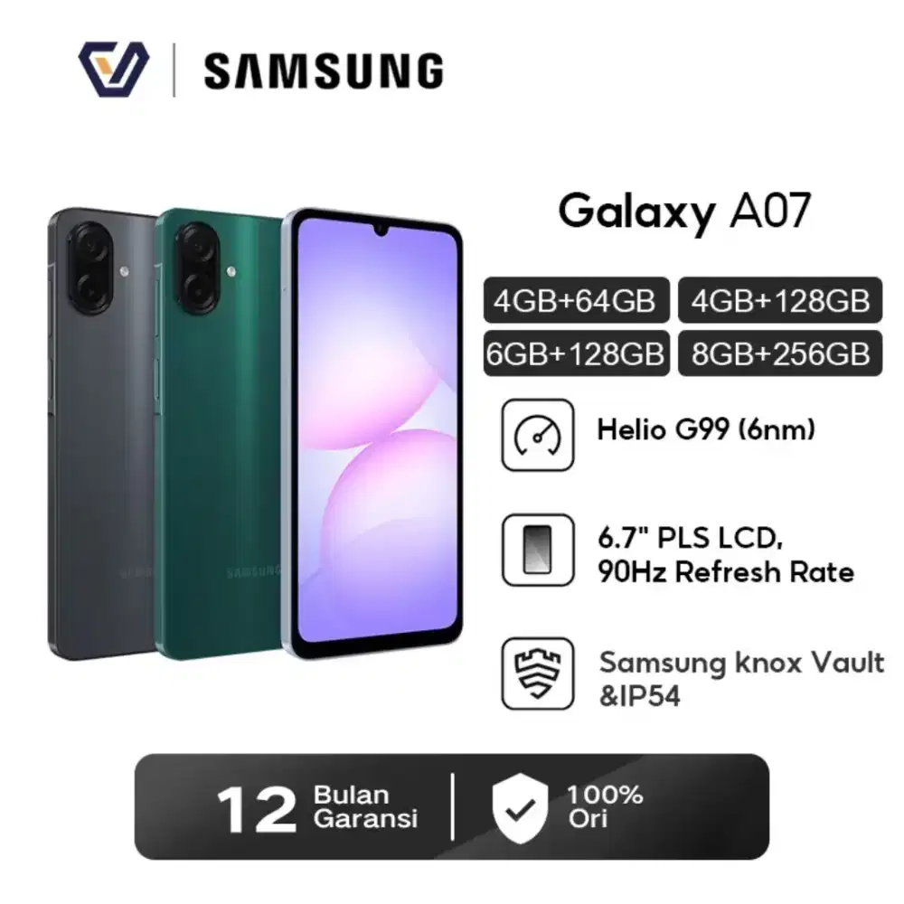 Samsung A07 ram 4+4/64gb  (cash/kredit bisa)