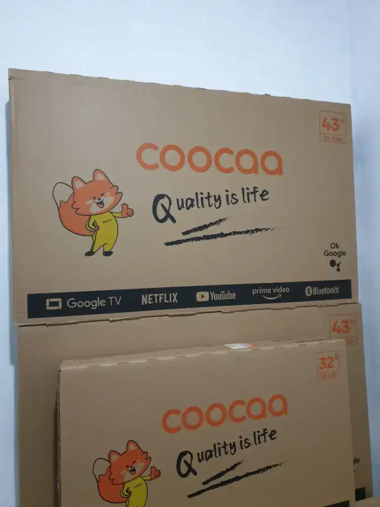 COOCAA GoogleTV ( android ) 43 inch. 100% Gres, bisa COD + Setting