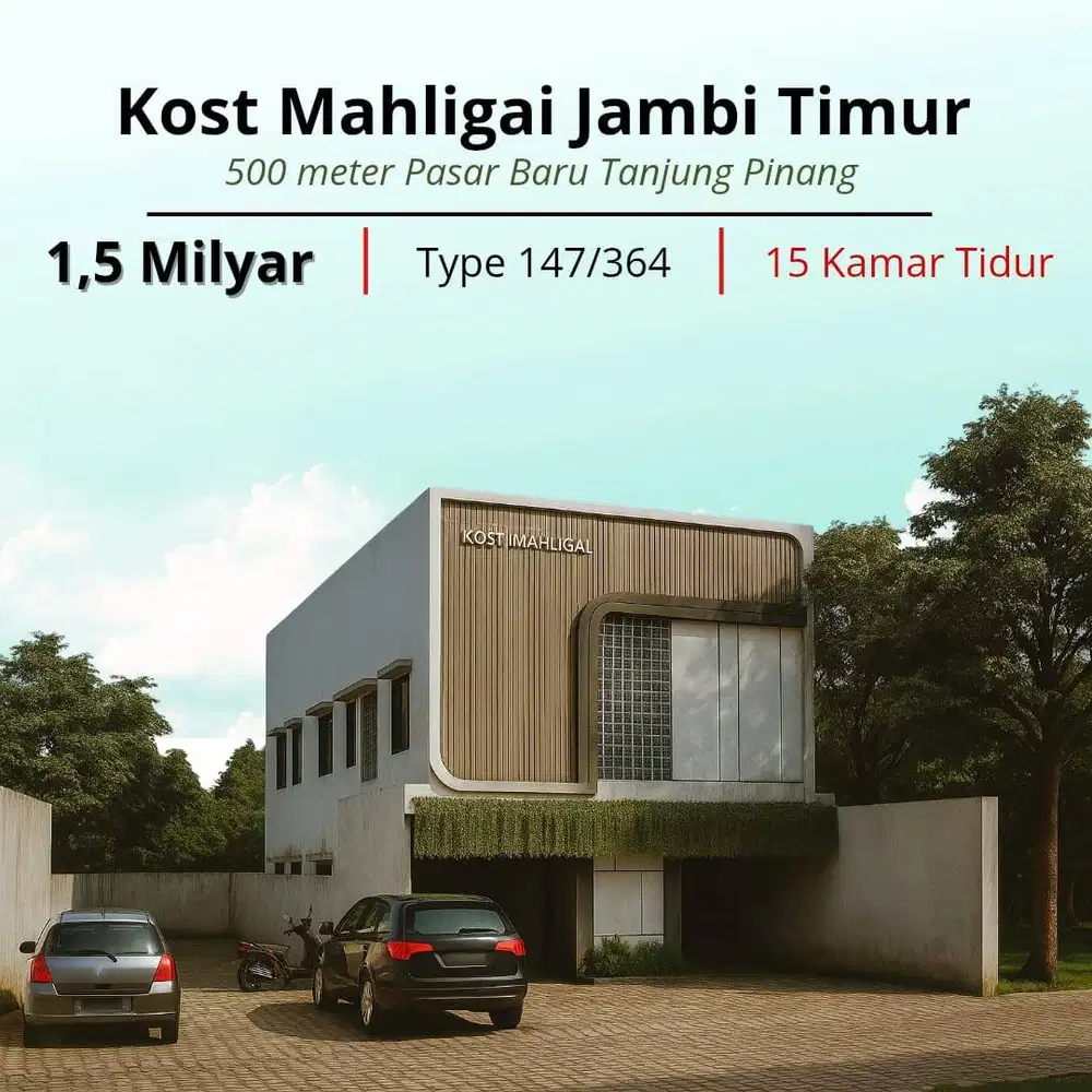 Kost Siap Bangun 15 Kamar Fasilitas Eksklusif