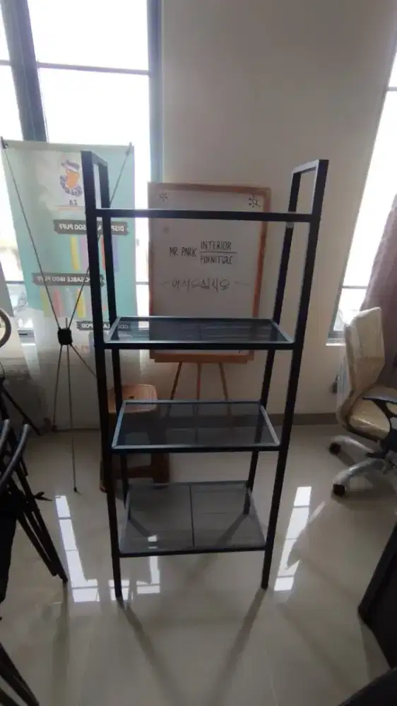 Ikea lerberg rak hitam