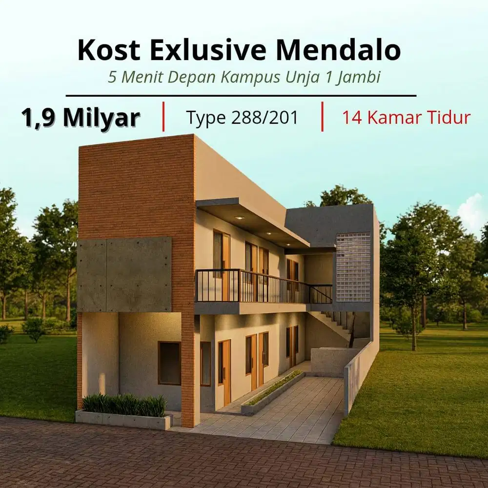 Kost Siap Bangun Depan Unja Mendalo Jambi