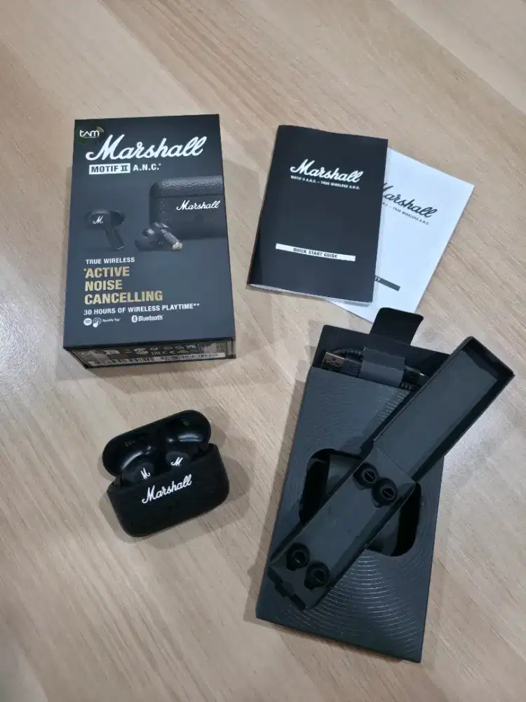 MARSHALL MOTIF II ANC BLACK FULLSET PERFECT LIKE NEW BERGARANSI TAM