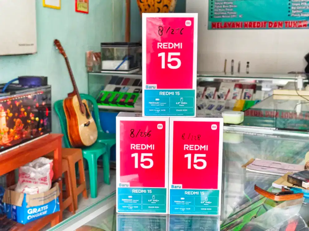 REDMI 15 8/256 NEW SEGEL PROMO TERMURAH GARANSI RESMI