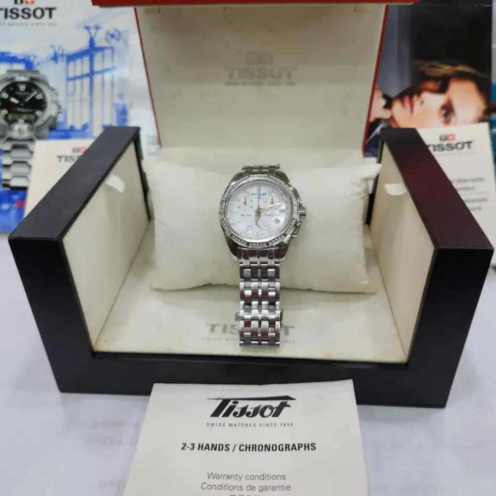 Jam tangan wanita Tis T PRC 100 Diamond Bezel Quartz Original