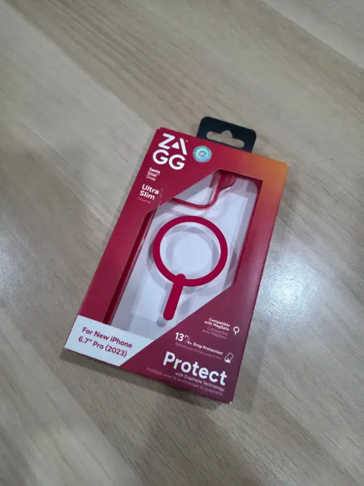 ZAGG SANTA CRUZ SNAP CASE WITH MAGSAFE RED IPHONE 15 PRO MAX BRAND NEW